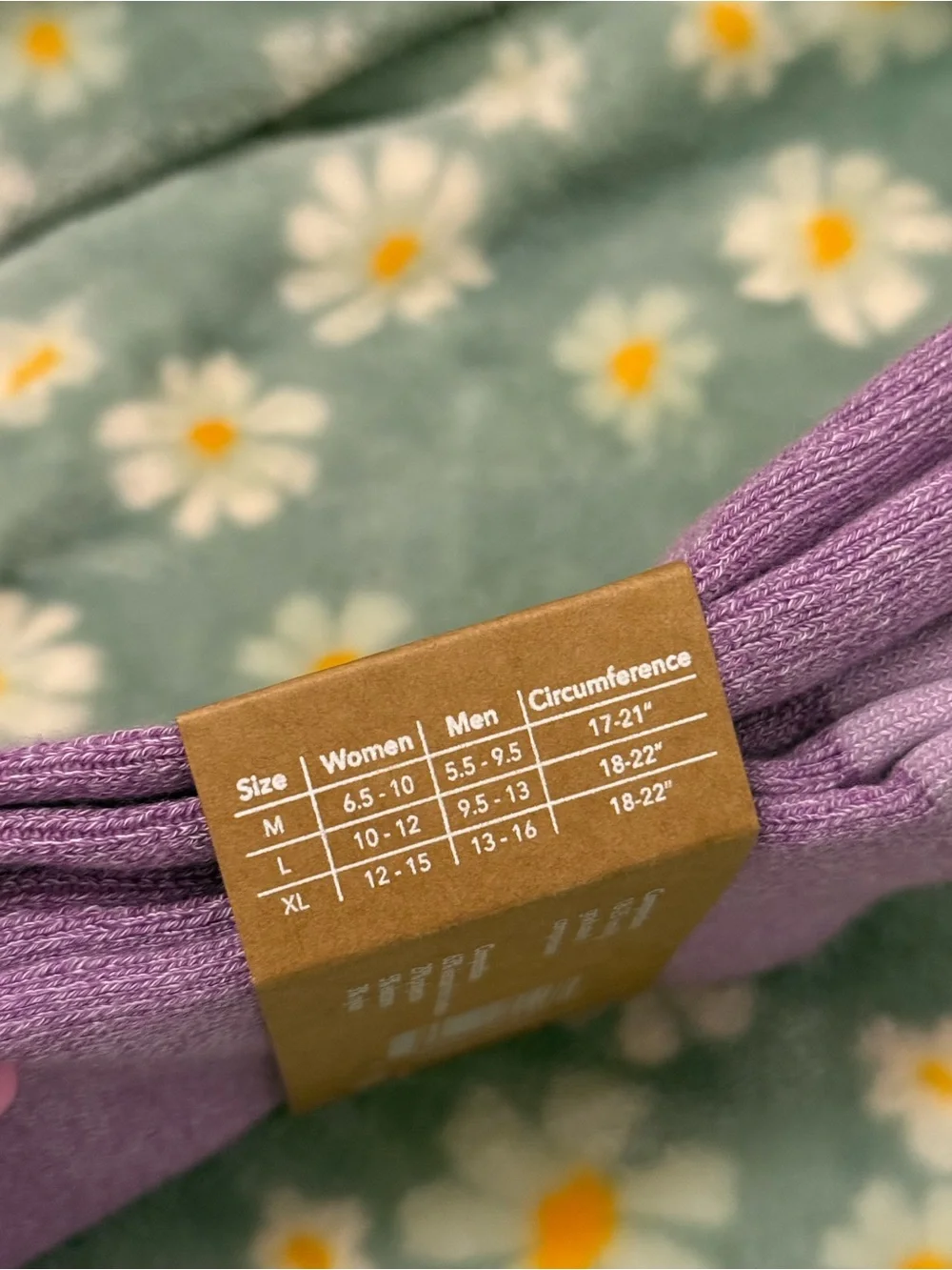 Wellow Lavender Twist Wide Calf Knee High Aerolite+ Compression Socks - size XL